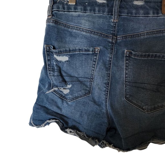 American Eagle Super Stretch Curvy Hi‎ Rise Shortie size 4 Distressed - Picture 9 of 9